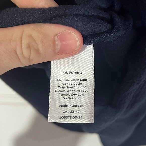 Talbots Fleece Mockneck Sweater Navy Blue Size Medium Cozy Warm NWT - Picture 8 of 10